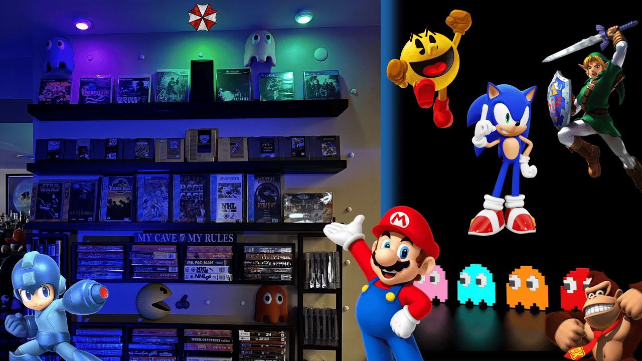 My RETRO Wall! Found the PERFECT Spot for My Games!