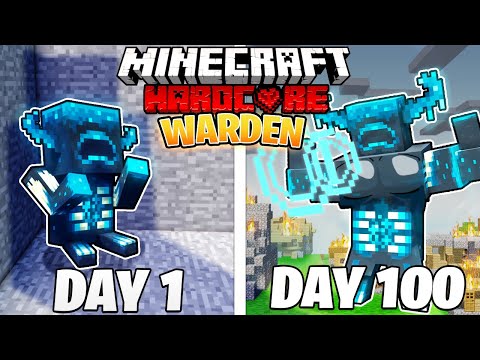 I Survived 100 DAYS as a WARDEN in HARDCORE Minecraft!