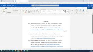 MLA Works Cited (Microsoft Word - Online)