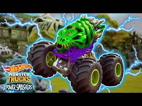 Capa de A lenda do Skelesaurus! | Hot Wheels Monster Trucks Copa dos Campeões
