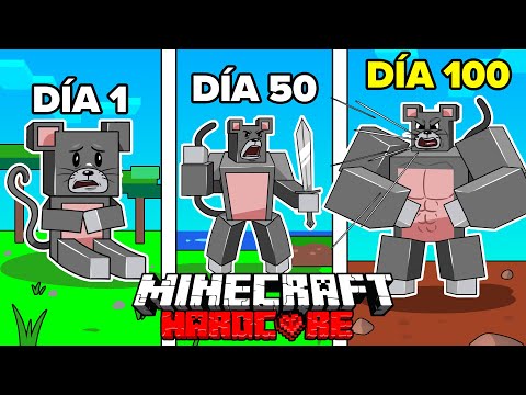 Sobreviví 100 DÍAS siendo un RATÓN en Minecraft HARDCORE
