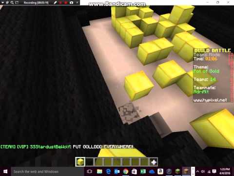 Minecraft I Pots of gold!!! build battle with Adri!!