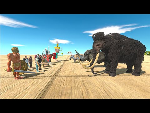 Prehistoric Mammals VS Modern & Ancient Humans - Animal Revolt Battle Simulator