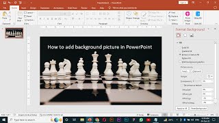 How to add background picture in PowerPoint | Add background image in PowerPoint