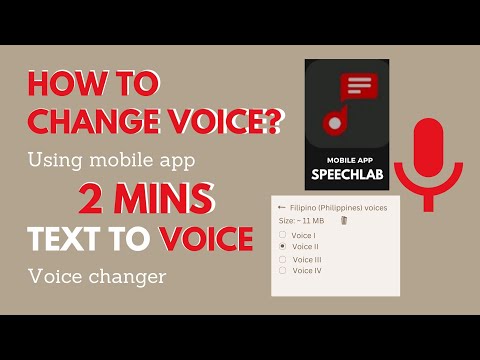 How to change voice | Voice Over | Text to voice | Speechlab Mobile App | 1-2 mins. Voice change.