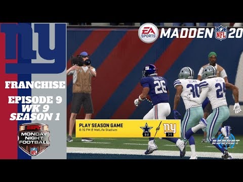Trouble with Dem boys | Madden ’20 | New York Giants Franchise | EP 9 | Wk 9 vs. Cowboys (Season 1)