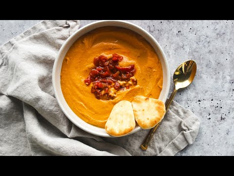 5-Minute Recipe- Fire Roasted Red Pepper Hummus