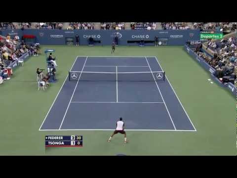 US Open 2011 Kwart Finale - Roger Federer vs Jo-Wilfried Tsonga