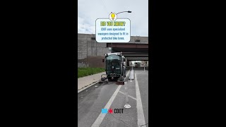Did you know CDOT uses specialized sweepers designed to fit in protected bike lanes.