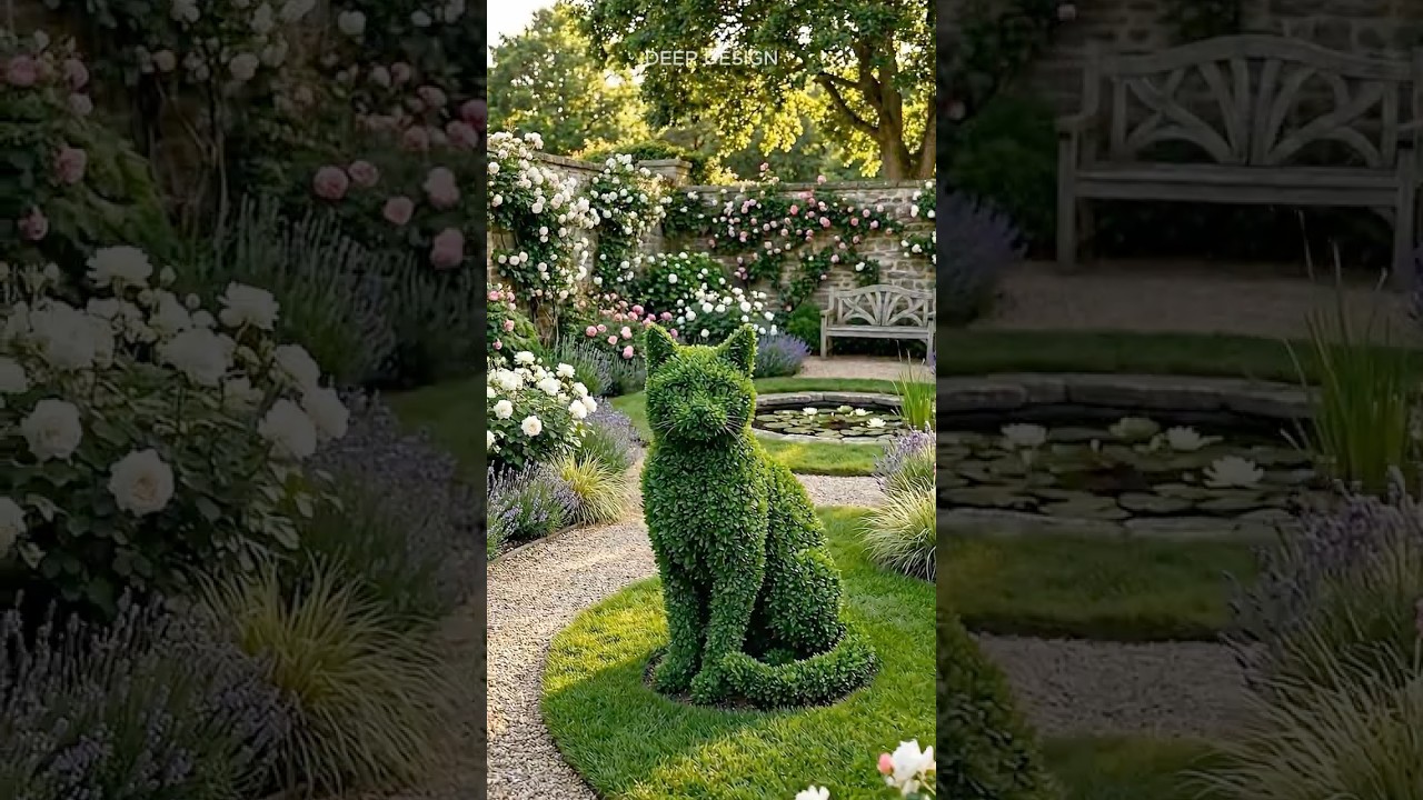 Creating Garden Magic With This Cat Topiary Idea 🐱💚 #gardeninspo #diy