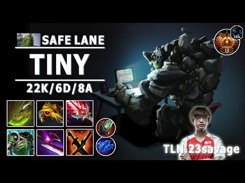 Tiny Safe Lane Carry | 7.31b | TLN.23savage Pro Tiny Carry Play | Dota 2 Immortal Gameplay