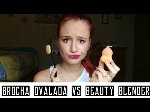 Brocha oval vs beauty blender