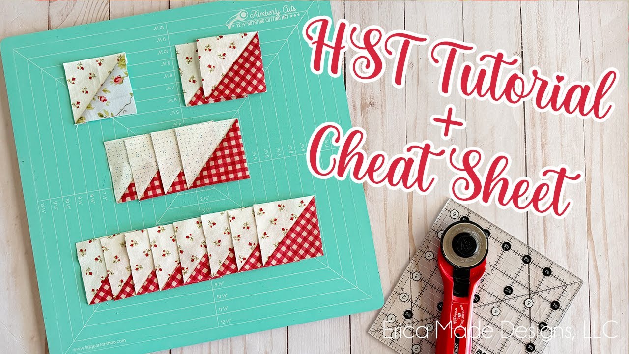 🌸 How to Make a Half Square Triangle - 4 Easy Ways + Cheat Sheet!