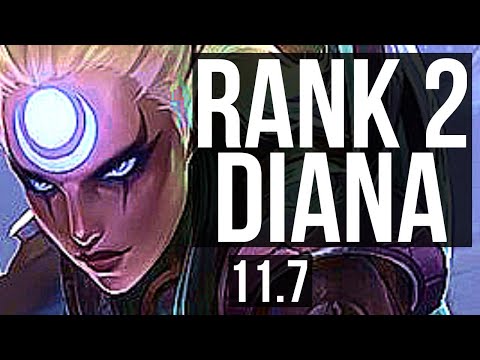 DIANA vs HEIMERDINGER (MID) | Rank 2 Diana, 10/2/5, 400+ games | NA Challenger | v11.7