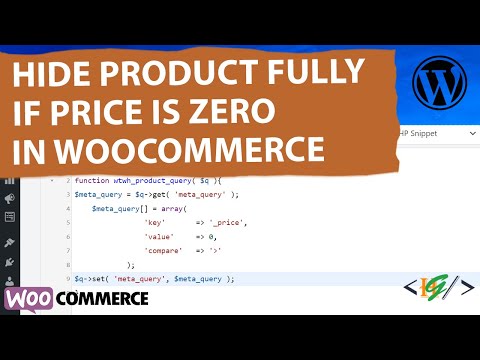 How to Hide WooCommerce Product Completely If Price is 0 / Zero in WordPress