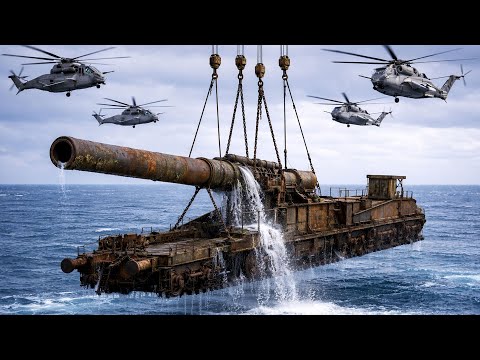 Raising a Massive WWII Railway Gun from the Deep Sea! ⚓ Amazing Super Weapon Restoration