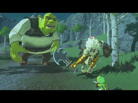 Shrek Vs Toon Link Vs Gold Lynel! - Zelda Breath of the Wild