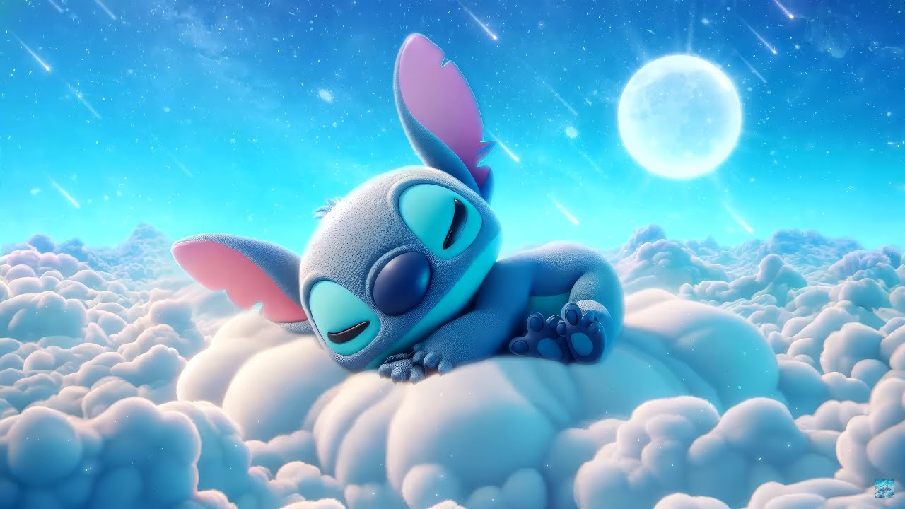 Soft Calm Sleep Music with Stitch 🌛 Serene Piano Music for Fast Sleep and Relaxation 🎹 Sleep Music