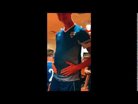 Boys pretend to look pregnant