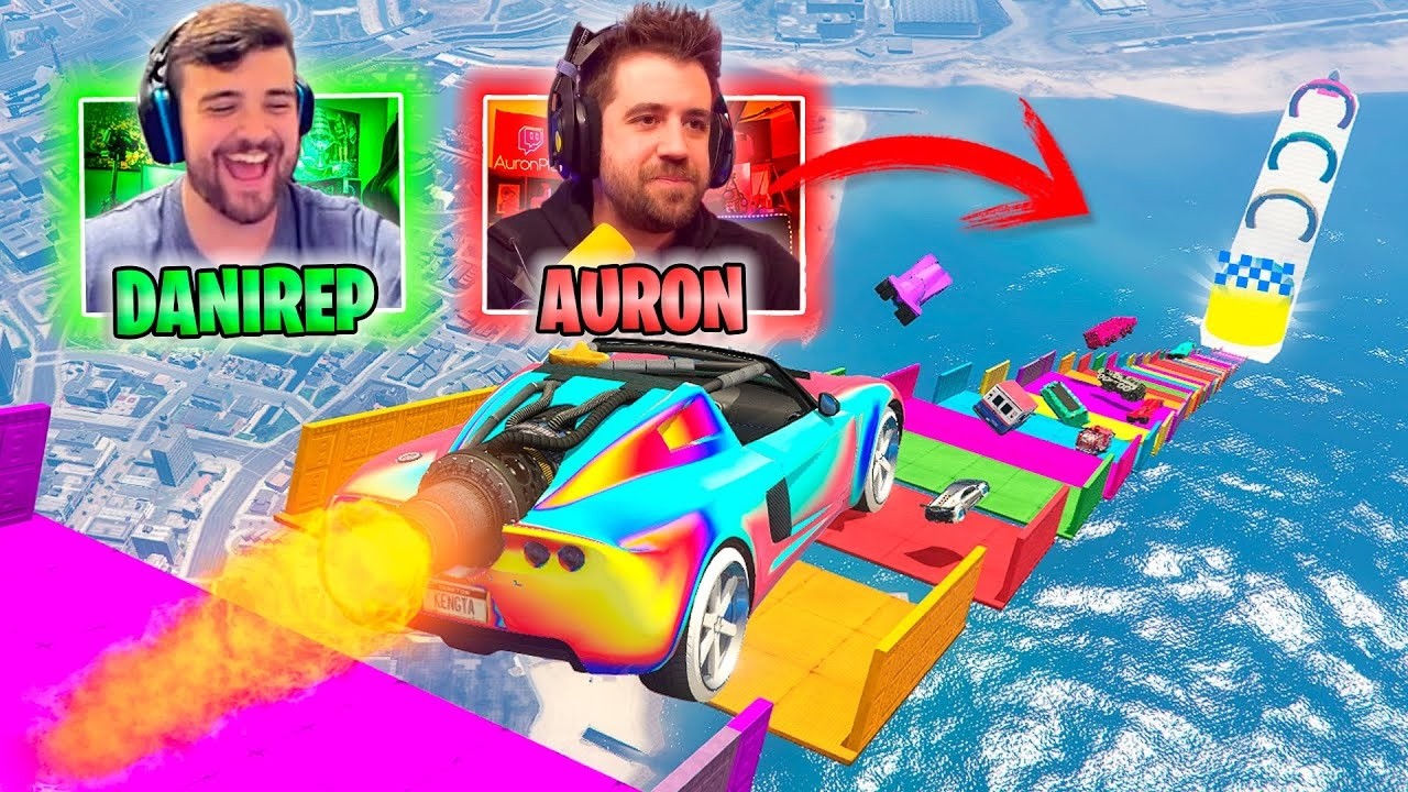 LA MEJOR MEGA RAMPA DEL MUNDO CON AURONPLAY! LO NUNCA VISTO! - GTA 5 ONLINE
