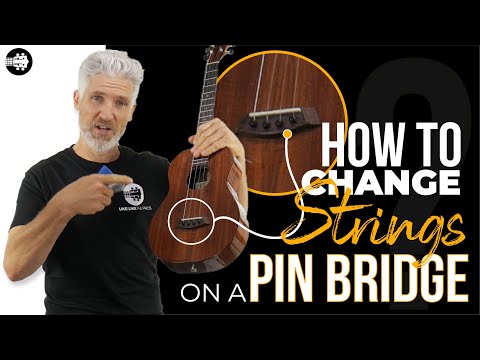 How To Change #ukulele Strings with bridge pins | Kanile'a Edition 🙌