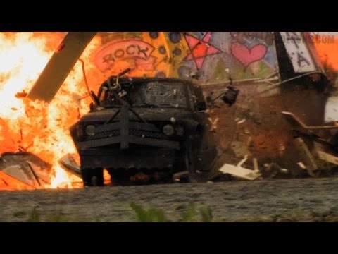NEAR-DEATH FAIL! Crashing through camper vans!
