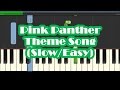 The Pink Panther Theme Song SLOW Easy Piano Tutorial