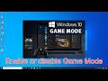 How to enable or disable Game Mode in Windows 10