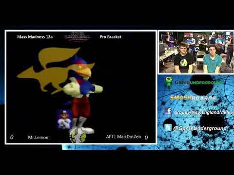 Mass Madness 12a - APT| MattDotZeb vs Mr. Lemon SSBM Pro Bracket Losers R5