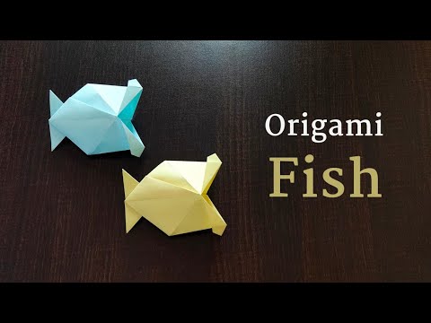 Origami 3D Fish. Origami Talking Fish. Origami Fish.