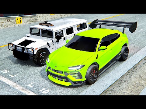 Lamborghini Urus GTR vs Hammer H1 Daker at Top Gear Track