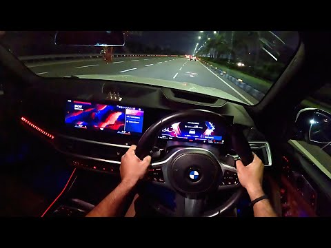 POV- 2025 BMW X7 on Indian Busy Highway | Drives like a sports car. #bmw #x7 #pov #nightdrive 