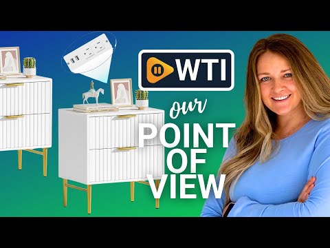 White Nightstand Set of 2 with Charging Station - WTI product video review