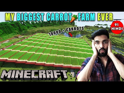 I Made The BIGGEST CARROT FARM In Minecraft Survival #91 Hindi