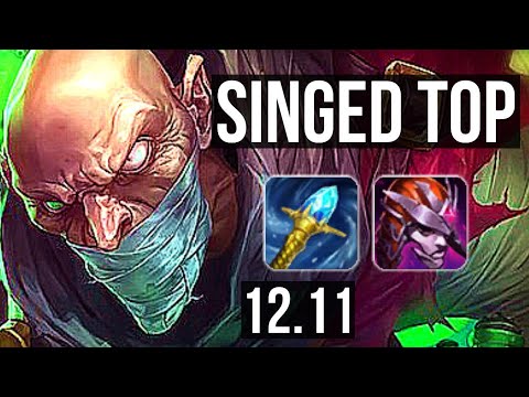 SINGED vs OLAF (TOP) | 3/0/6, 500+ games, 900K mastery | EUW Master | 12.11