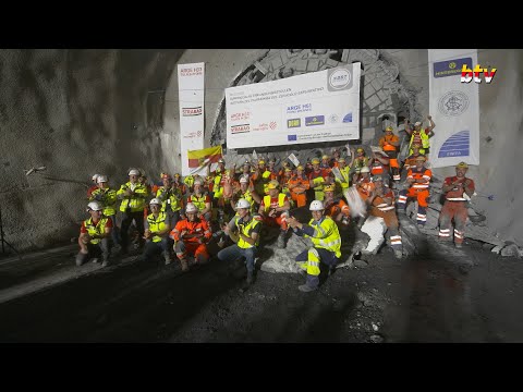 Brenner Basistunnel: Durchschlag des Erkundungsstollens geglückt
