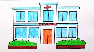 How to Draw a Hospital Step by Step | Easy Drawing Tutorial