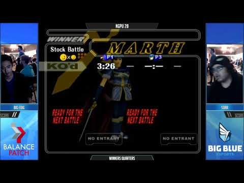 NGPU 28 SSBM - BigFoig (Falco) vs. Sora (Marth) - Melee WQF