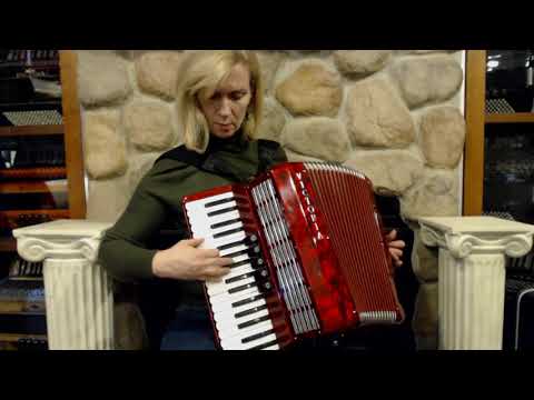 2867 - Red Victoria Piano Accordion LMM 34 72 $2499