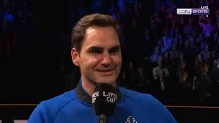Emotional Roger Federer's farewell interview in FULL 😢 | Laver Cup 2022 Moments