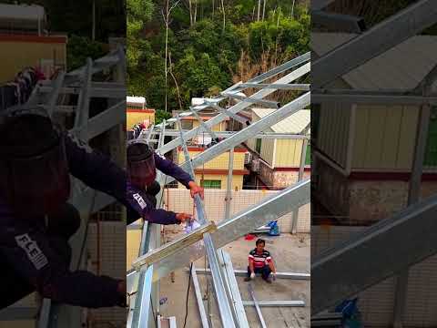 Stainless steel roof grid welding process- Good tools and machinery make work easy