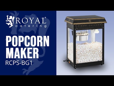 Video - Popcornmachine - zwart en goud