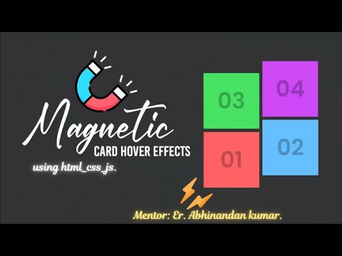 Magnetic Mousemove Effect Using Html_css_ Js Programmingjavascript Html Css Coding Html5 Code