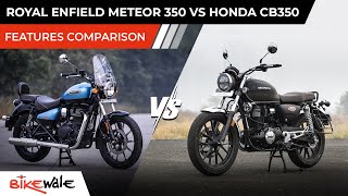 The sub-400cc, modern-classic motorcycle market in India has been getting quite crowded lately. And a glance at the consistent demand for the Royal Enfield Classic 350 in the past few years explains why everyone wants a piece of the pie. So, here we compare the features and specifications of its biggest rivals in the segment- the Royal Enfield Meteor 350 and Honda H’ness CB350 to help you decide which one suits you best. Royal Enfield Meteor 350 Review - www.youtube.com/watch?v=a1RkuQh03xI&t...​ Honda Hness CB350 Review - www.youtube.com/watch?v=FabHNdcy038&t...​ Royal Enfield Meteor 350 Mileage Review - www.youtube.com/watch?v=4WBOf7CWgl4&t...​ Honda CB350 RS Review - www.youtube.com/watch?v=WujAxZ9a-Rc​ Royal Enfield Meteor 350 Price in India - https://www.bikewale.com/royalenfield...​ Honda Hness CB350 Price in India - https://www.bikewale.com/honda-bikes/...​