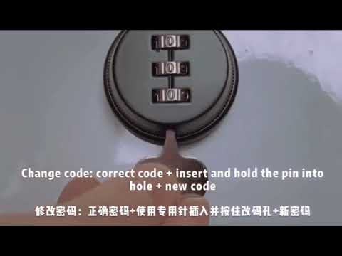 Zinc alloy and plastic 3 digit mechanical combination code l...