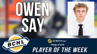 Fortis BC Player of the Week: Owen Say