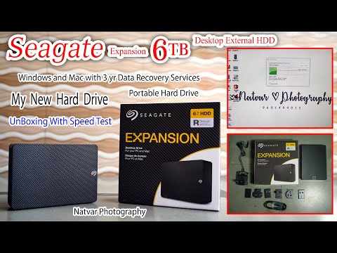 Seagate Expansion Hard Drive 6TB Unboxing And Speed Test || 3 yr Data Recovery Services | 19-05-2022