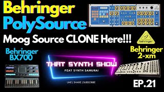 Video thumbnail for BREAKING BEHRINGER SOURCE, 2XM & BX700 - Moog, Oberheim, Yamaha CLONES! | THAT SYNTH SHOW EP.21 by SYNTH SAMURAI