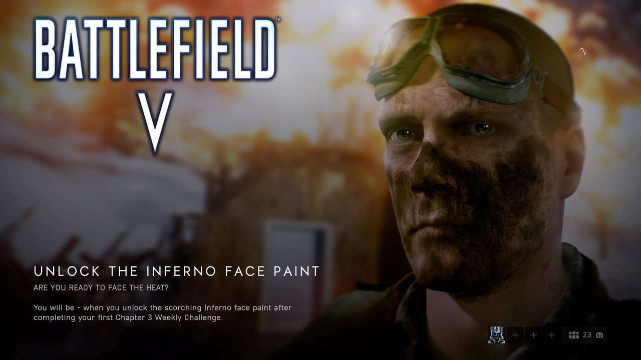 Inferno Face Paint Character Customization - Battlefield 5