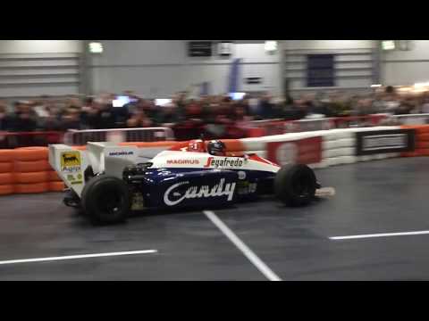 Toleman TG184 F1 Car Driving Indoors